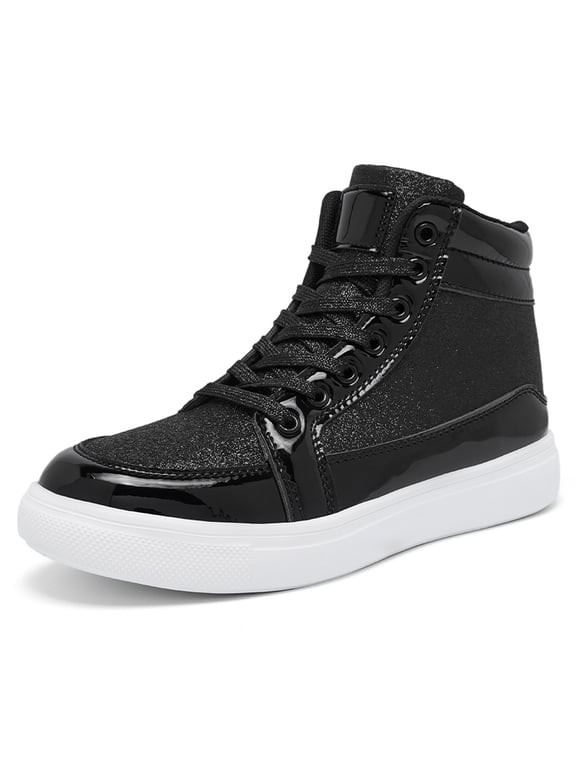 Ladies' high top shiny lightweight plus size casual shoes, couple's sports casual shoes, walking shoes, sparkling cute couple casual shoes, sequin decoration