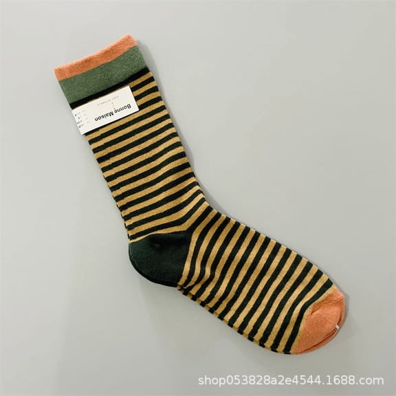 Ladies' niche fun oil painting artistic color socks, high tube trendy socks(2 pairs)