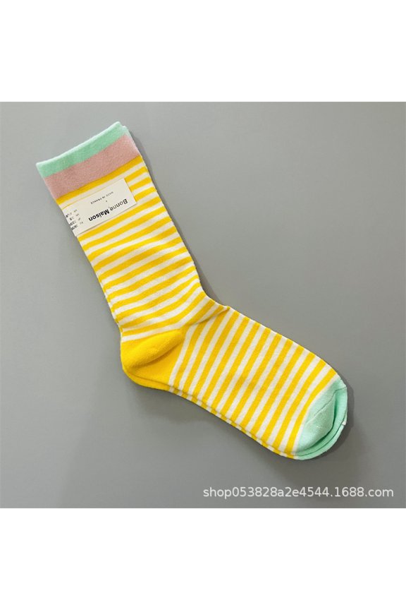 Ladies' niche fun oil painting artistic color socks, high tube trendy socks(2 pairs)