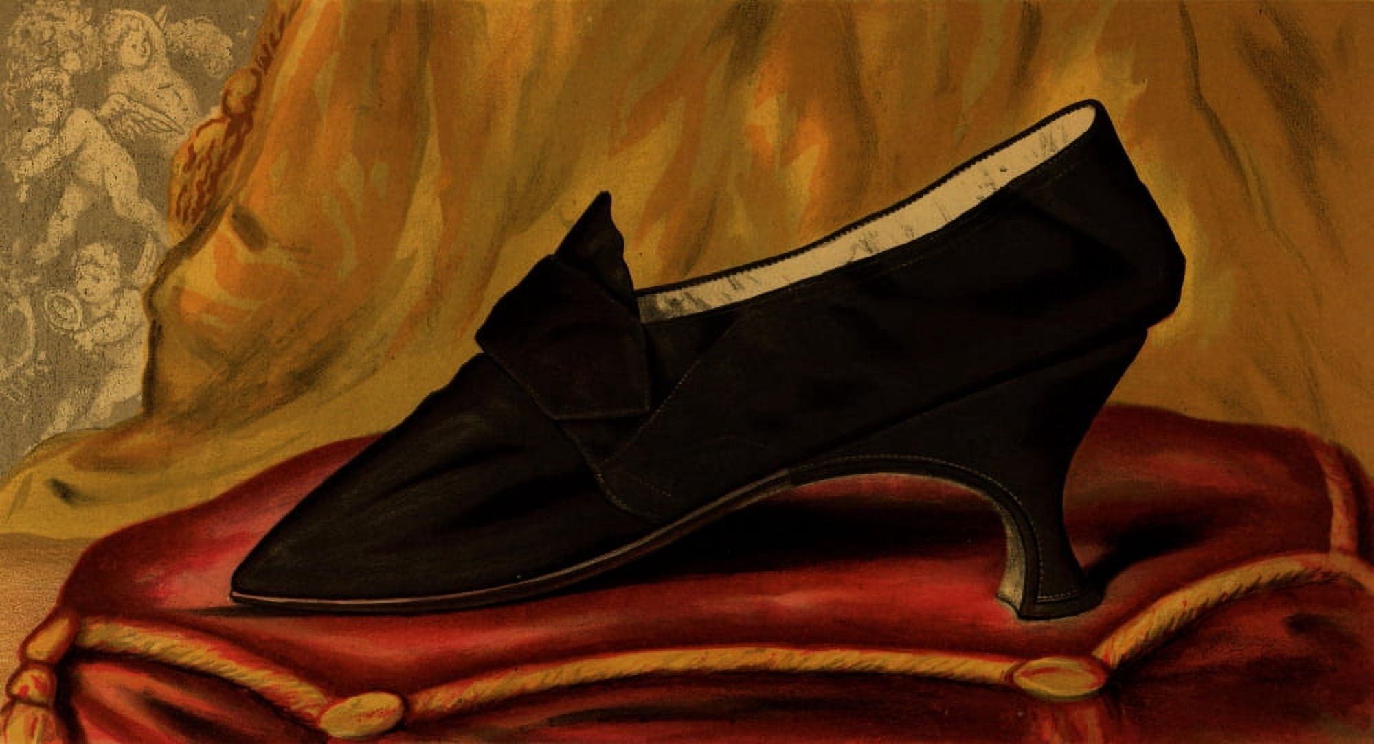 Ladies old-fashioned shoes 1885 Shoe 1 Canvas Art - Unknown (24 x 36)