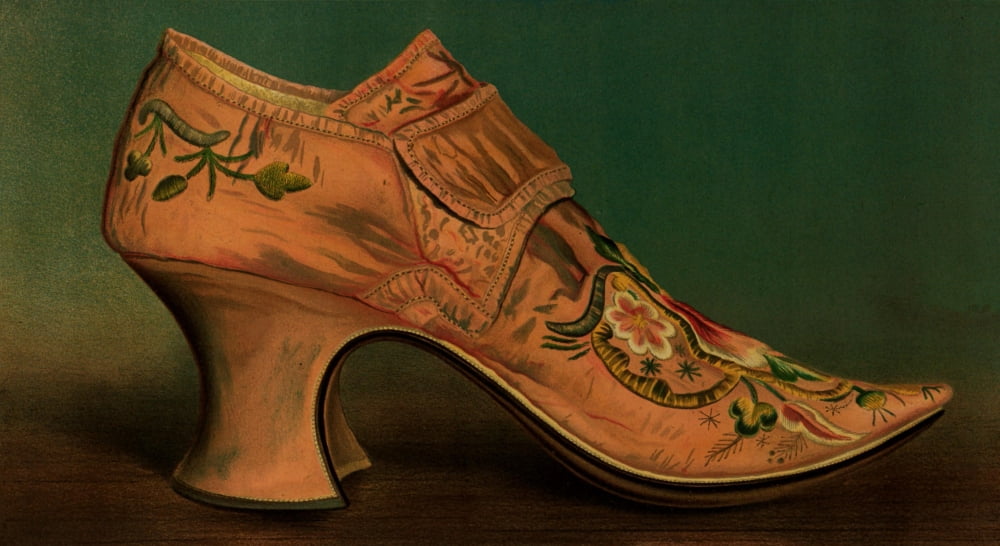 Ladies old-fashioned shoes 1885 Shoe 10 Canvas Art - Unknown (18 x 24)