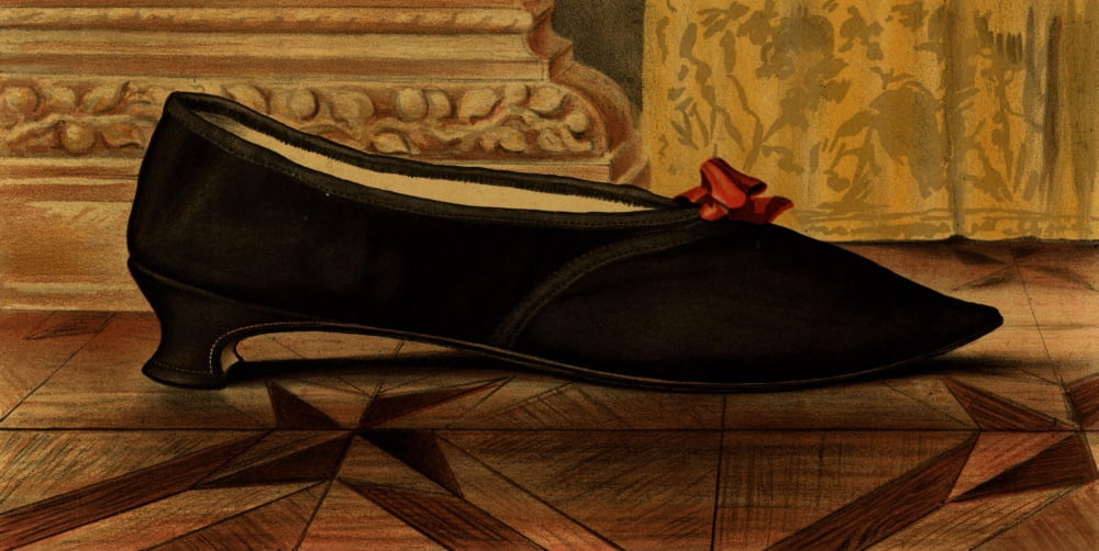 Ladies old-fashioned shoes 1885 Shoe 11 Canvas Art - Unknown (24 x 36)