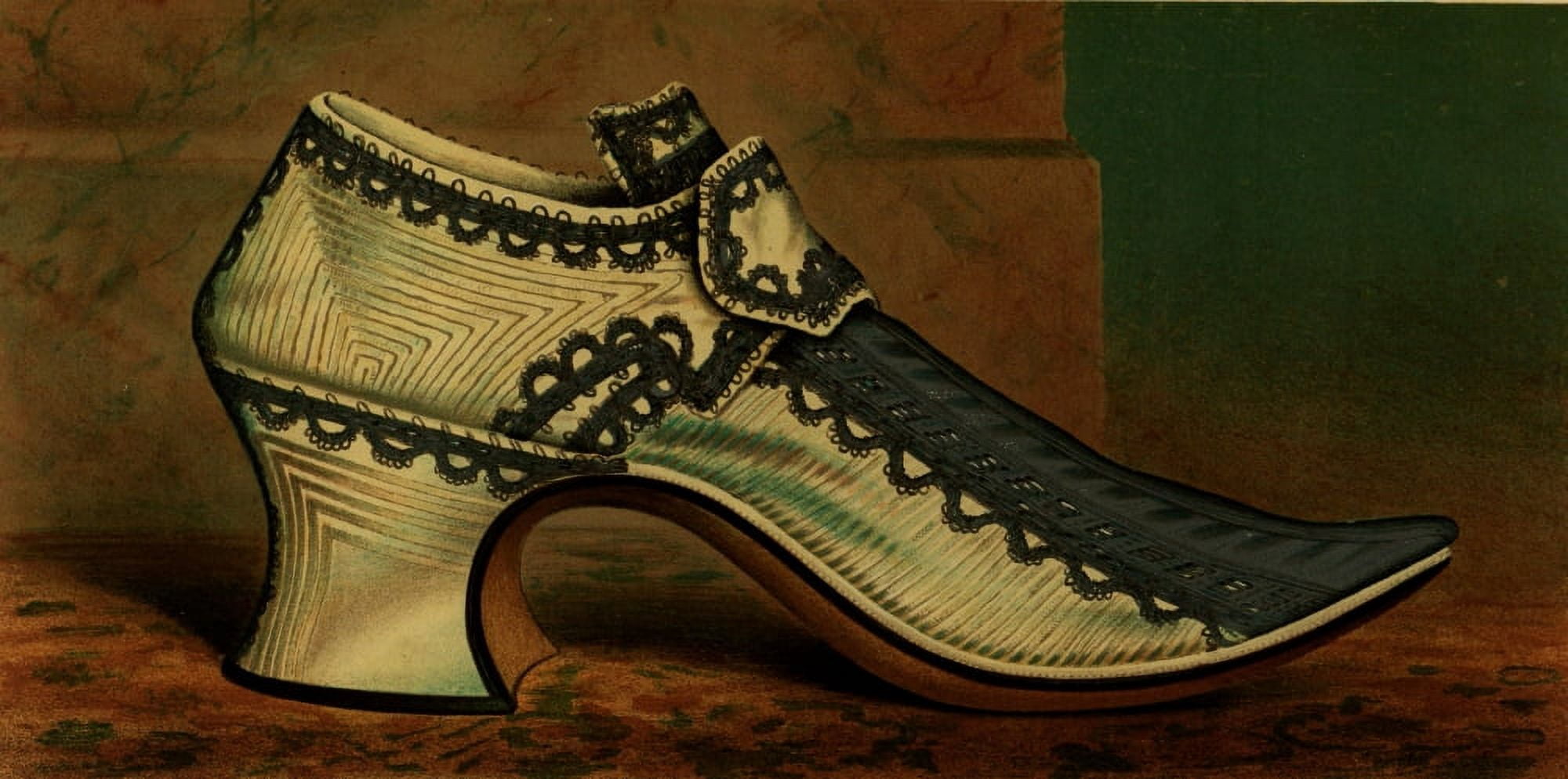 Ladies old-fashioned shoes 1885 Shoe 2 Canvas Art - Unknown (24 x 36)