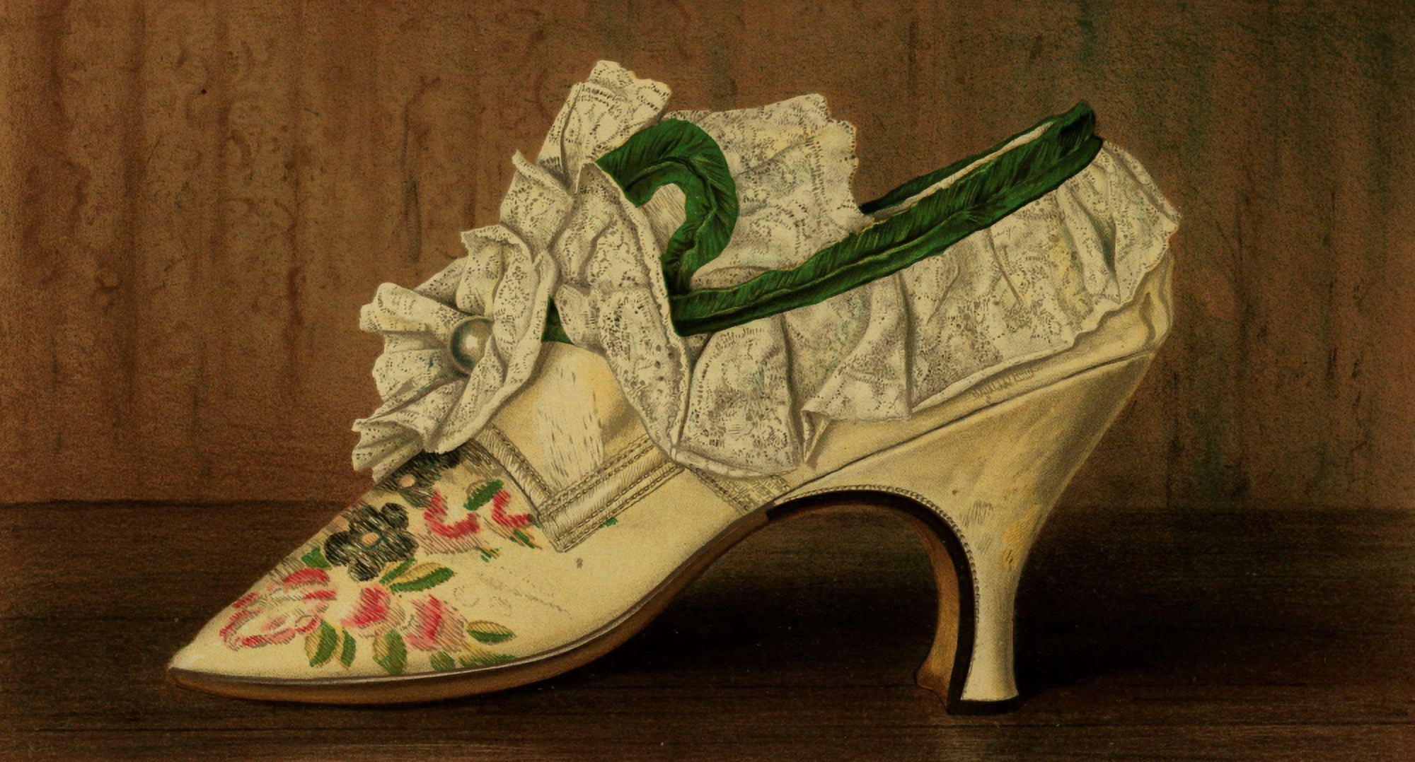 Ladies old-fashioned shoes 1885 Shoe 3 Canvas Art - Unknown (18 x 24)