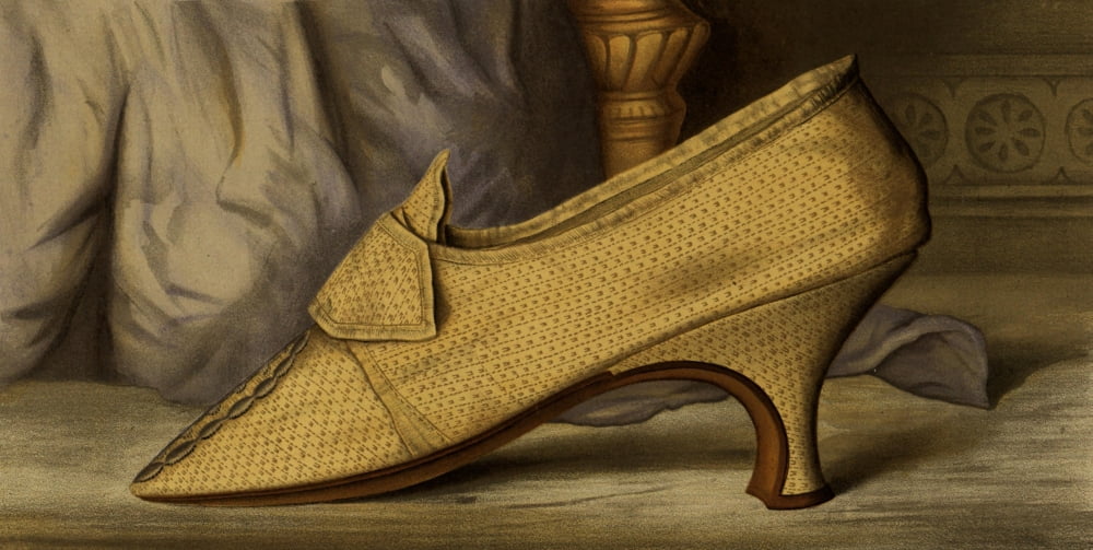 Ladies old-fashioned shoes 1885 Shoe 4 Canvas Art - Unknown (24 x 36)