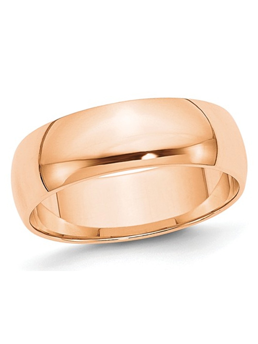 Ladies or Mens 10K Rose Pink Gold 6mm Wedding Band Ring - Walmart.com