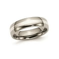 thumbnail image 1 of Ladies or Mens 6mm Comfort Fit Titanium Wedding Band Ring with Sterling Silver Inlay, 1 of 4