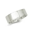 thumbnail image 1 of Ladies or Mens Comfort Fit 7mm Flat Wedding Band Ring in Sterling Silver for Women, 1 of 5