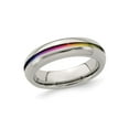 thumbnail image 1 of Ladies or Mens Titanium Rainbow Anodized Center Band Ring (6mm), 1 of 5