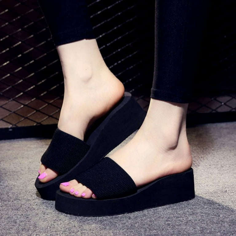Ladies sandals made of foam, slippers wedge heel ladies sandals, non-slip  platform sandals (ladies) 