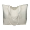 thumbnail image 1 of Ladies tote Large Capacity Shoulder Bag, Soft Leather, Cloth Splicing, Versatile Women's Handbag for Work and Leisure, Spacious and Stylish, 15.75x11.02x4.33in, 1 of 7