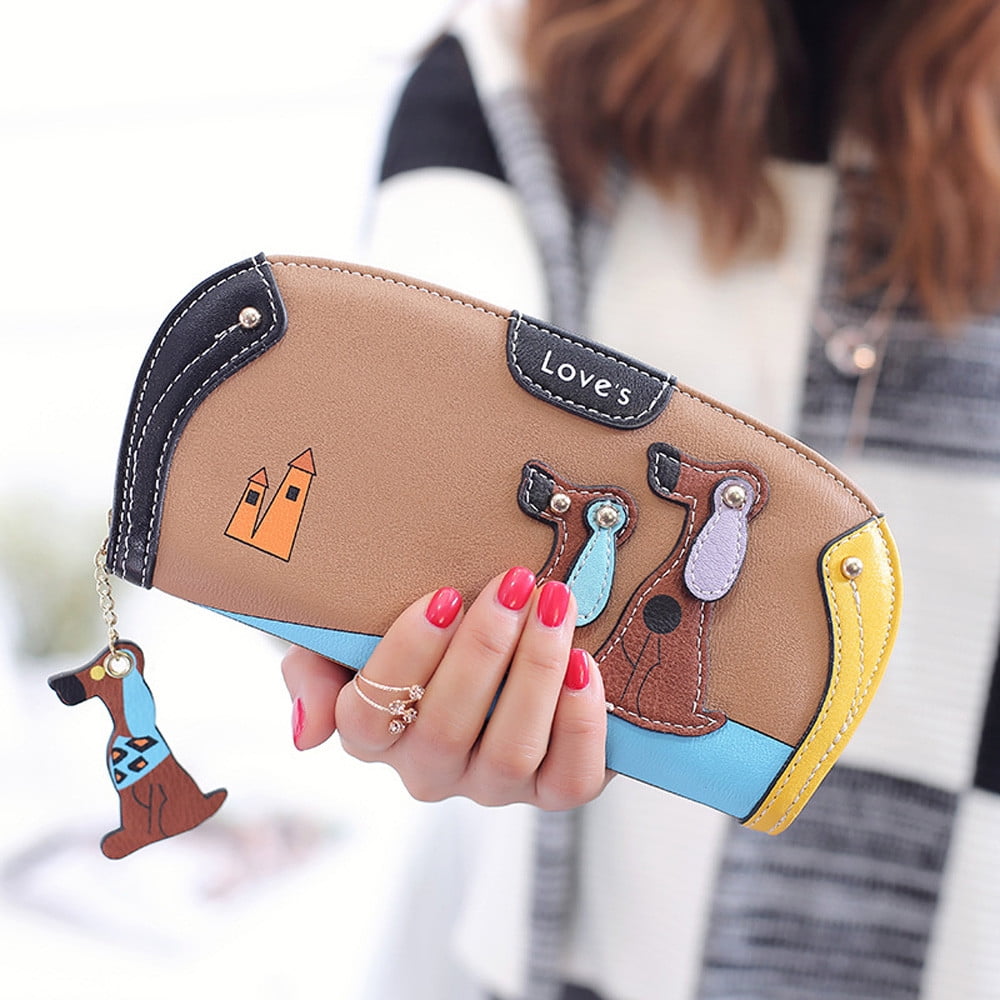 Ladies wallet Cartoon dog women purse bag designer wallets famous brand  women wallet