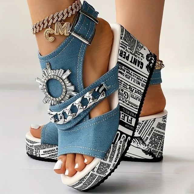 ladies wedge sandals
