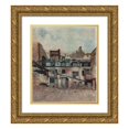 thumbnail image 1 of Ladislas Loery 12x14 Gold Ornate Wood Frame and Double Matted Museum Art Print Titled - The Court of the Auberge Du Cheval-Blanc (1896), 1 of 4