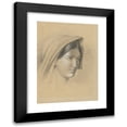 thumbnail image 1 of Ladislav Mednyánszky 11x14 Black Modern Framed Museum Art Print Titled - Head of a Woman in a Scarf (1870-1871), 1 of 5