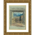 thumbnail image 1 of Ladislav Mednyánszky 11x14 Gold Ornate Wood Frame and Double Matted Museum Art Print Titled - Out of Cemetery (1880-1899), 1 of 4