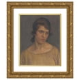 thumbnail image 1 of Ladislav Treskoň 15x18 Gold Ornate Wood Frame and Double Matted Museum Art Print Titled - Portrait of a Woman (1922), 1 of 4