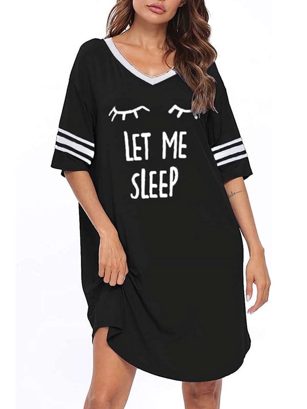 Ladiyo Women’s Sleep Shirts Short Sleeve Cotton Sleep Wear Novelty