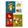 thumbnail image 1 of Ladole Rugs Adorable Cute Durable Soft Modern Moda Collection Kids Area Rug Carpet with Animals Multi-Fox in Multicolor, 6'2" x 9'2" (190cm x 280cm), 1 of 5