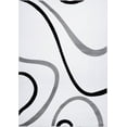 thumbnail image 1 of Ladole Rugs Beautiful Soft Turkish White Contemporary Spriral Mat, 2x3, 1 of 6