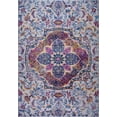 thumbnail image 1 of Ladole Rugs Classic Pattern Traditional Indoor Area Rug -  Amazing Aesthetic Room decor 6x8 Carpet for Living Room, Bedroom, Kitchen, and Office - Blue and Pink, 6x9 (6'5" x 9'5", 200cm x 290cm), 1 of 4