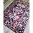 thumbnail image 1 of Ladole Rugs Distressed Traditional Flatweave Geometric Indoor Area Rug - Premium Soft 5x7 Carpet for Living Room, Bedroom, Kitchen, Patio, and Office - Pink, 5x8 (5'2" x 7'5", 160cm x 230cm), 1 of 5