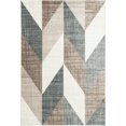thumbnail image 1 of Ladole Rugs Inspiration Collection Vintage Chevron Machine Made Geometric Pattern Area Rug Carpet in Beige Grey Brown, 9x12 (9' x 12'5", 275cm x 380cm), 1 of 4