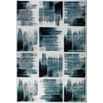 thumbnail image 1 of Ladole Rugs Kensington Boston Collection Geometric Pattern Made in Europe Area Rug Carpet in Teal Ivory, 7x10 (6'5" x 9'5", 200cm x 290cm), 1 of 5