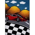 thumbnail image 1 of Ladole Rugs Red and Black Car on Road polypropylene Kids Area Rug Carpet in Multicolor, 6x9 (6'2" x 9'2", 190cm x 280cm), 1 of 5