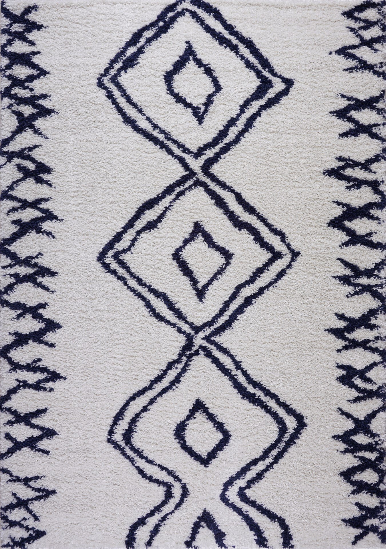 Ladole Rugs Shaggy Casablanca Contemporary Abstract Small Runner Area