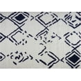 thumbnail image 1 of Ladole Rugs Shaggy Kenitra European Abstract Soft Polypropylene Modern Big Runner Rug in White Dark Blue, 3x10 (2'7" x 9'10", 80cm x 300cm), 1 of 5