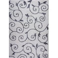 thumbnail image 1 of Ladole Rugs Shaggy Rabat Abstract Pattern Sustainable Spirals Style Indoor Area Rug Carpet in White Dark Gray, 4x6 (3'11" x 5'7", 120cm x 170cm), 1 of 5