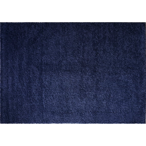 Ladole Rugs Solid Color Shaggy Meknes Durable Beautiful Turkish Indoor Small Mat Doormat in Navy Blue, 2x3 (1'10" x 2'11", 57cm x 90cm)