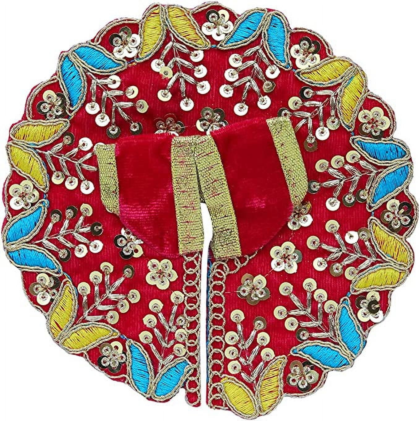 Ladoo Laddu Gopal Dress Cloth Bhagwan Poshak of Indian God Bal Krishna Dev Vastra for Metal Idol Statue Size 1 No. Dia 5 Pink Walmart