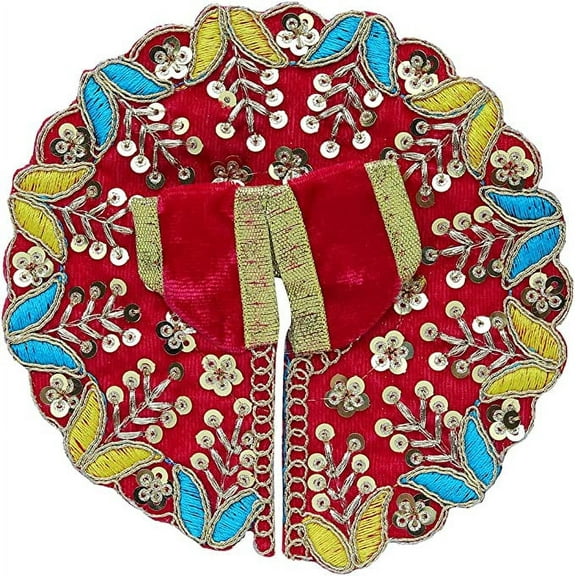 Ladoo Laddu Gopal Dress Cloth Bhagwan Poshak of Indian God Bal Krishna Dev Vastra for Metal Idol Statue (Size:- 1 No. Dia :- 5") (Pink)