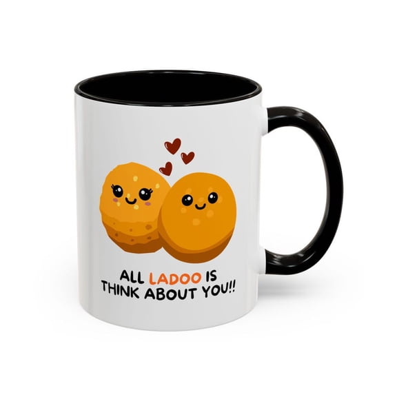 Ladoo Mug, Cute i1ndian Swee Love Mug, Funny VaL1entine Gift, Desi Couple Coffee Cup