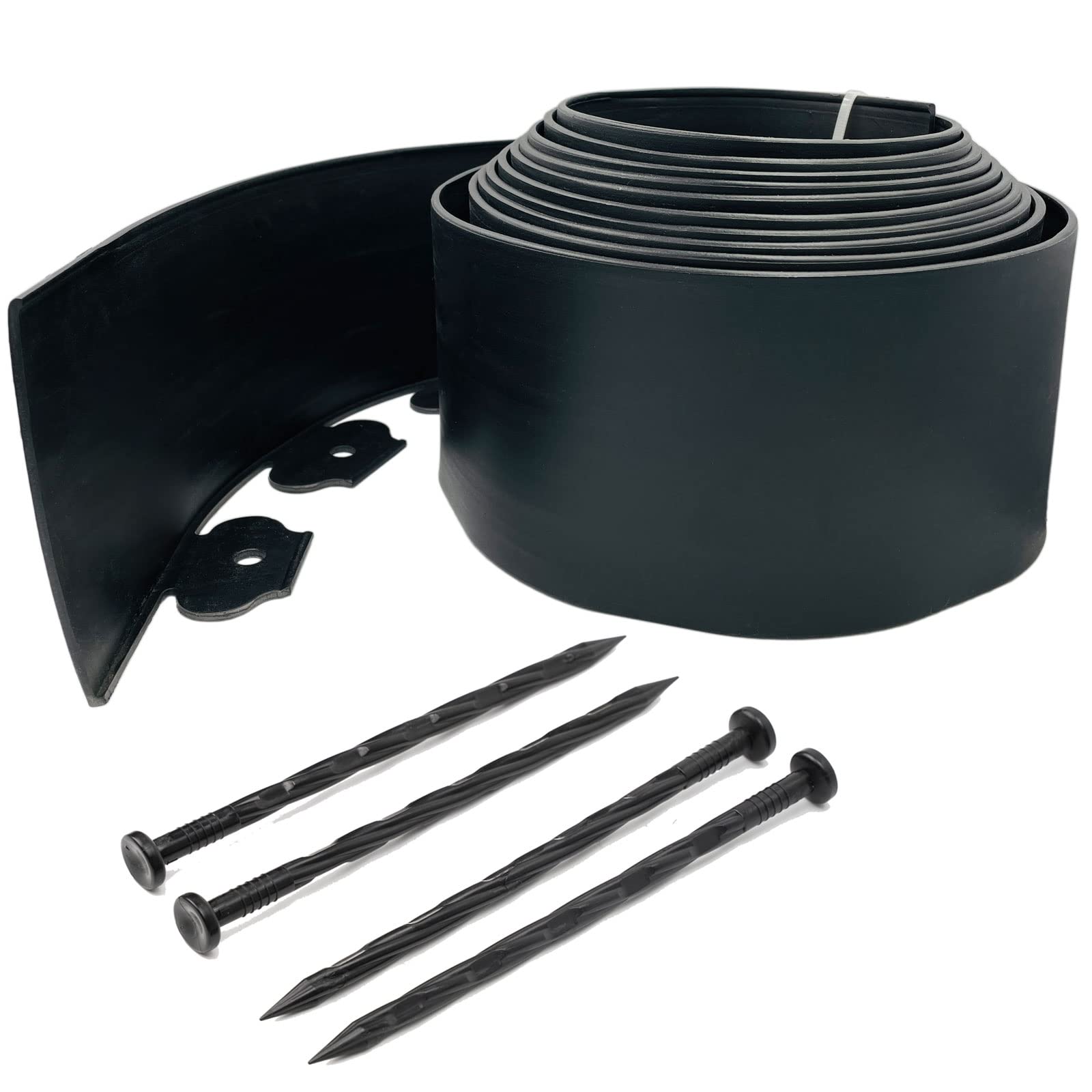 Ladscape Edging 4.6in Tall MMF7 Garden Edging Border, Black 20ft Edging