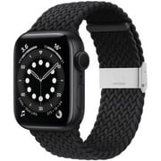 Lady Adjustable Apple Watch Band Nylon Braided 38/40mm Wristband Replacement Strap for iWatch, Black
