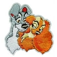 thumbnail image 1 of Lady And The Tramp 3.75 Inches Tall Embroidered Iron On Patch, 1 of 1