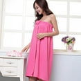 thumbnail image 1 of Lady Bath Towel Wrap Tube Top Bathrobe Strapless Towelling Bath Robe Dressing Gown Skirt Soft Spa Hotel Robes Super Absorbent, 1 of 5
