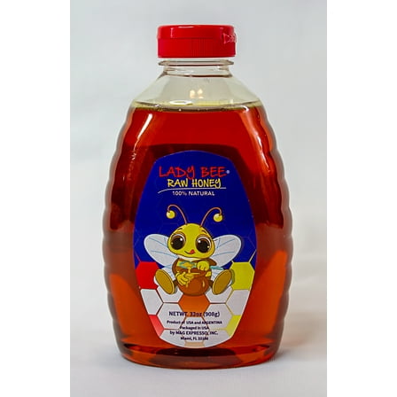 Lady Bee Natural Honey, 32 oz Bottle