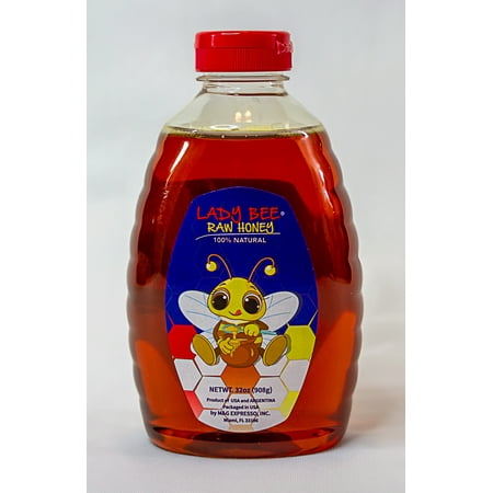 Lady Bee Natural Honey, 32 oz Bottle