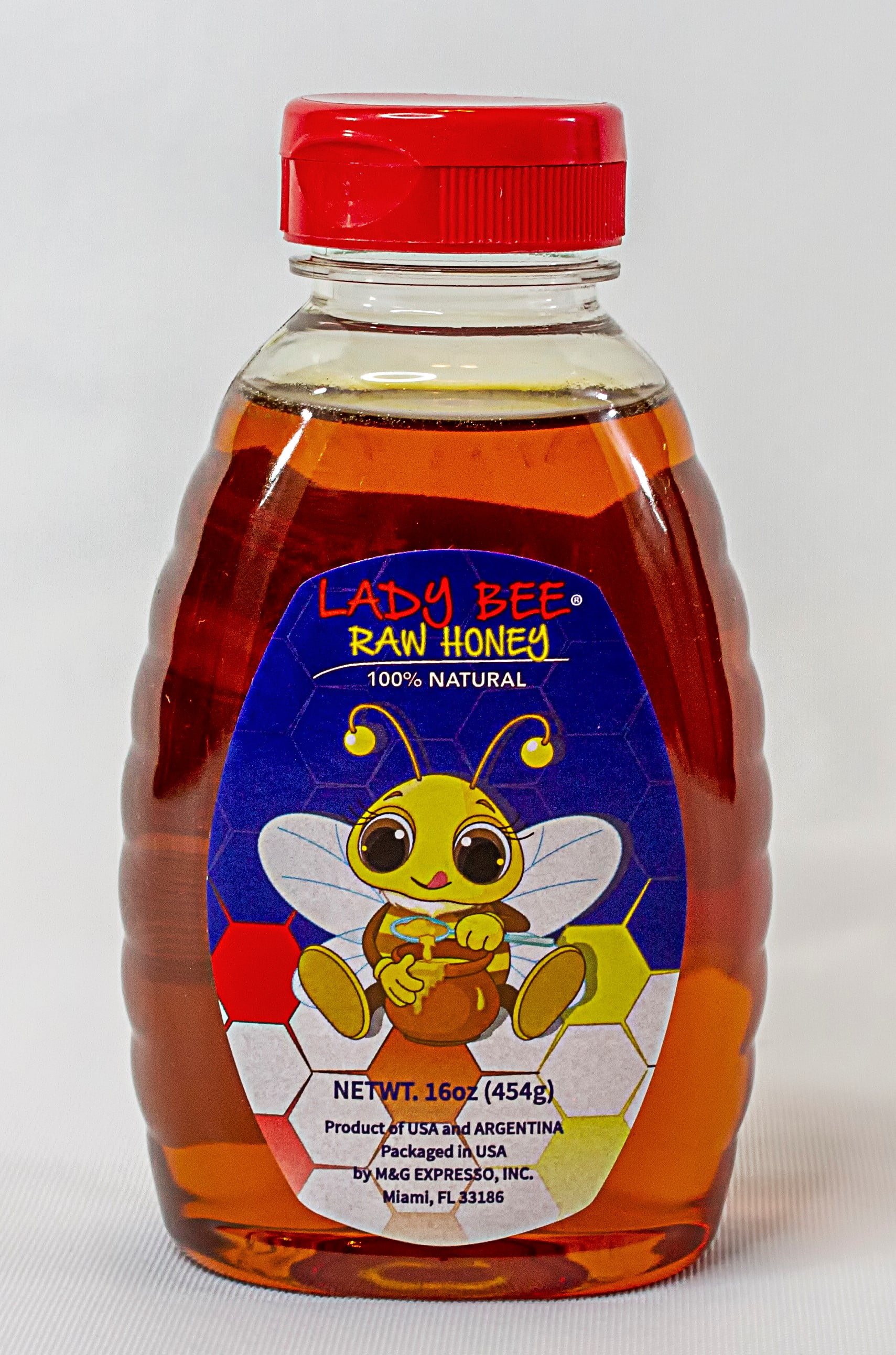 Lady Bee Raw Honey, 16 oz - Walmart.com