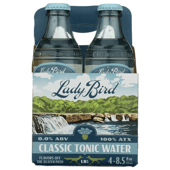Lady Bird Soda Co Classic Tonic Water 4-Pack 34 fl oz (Pack of 6)