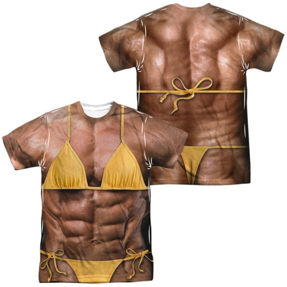 Lady Bodybuilder (Front - Back Print) - Short Sleeve Shirt - Medium
