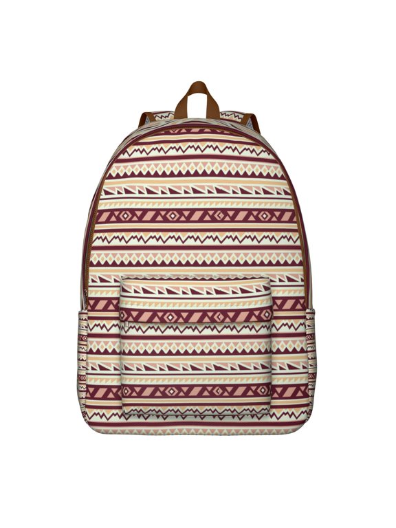 Lady Bohemian Print Backpack: Durable and Lightweight Daily Use Bag with Front Pocket, Perfect for School, University, Commuting, Travel, and Vacation, an Excellent Bohemian Gift for Any Occasion