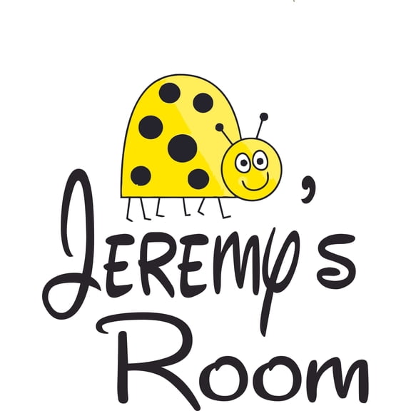 Lady Bug Insect Animal Cute Cartoon Customized Wall Decal - Custom Vinyl Wall Art - Personalized Name - Baby Girls Boys Kids Bedroom Wall Decal Room Decor Wall Stickers Decoration Size (20x12 inch)