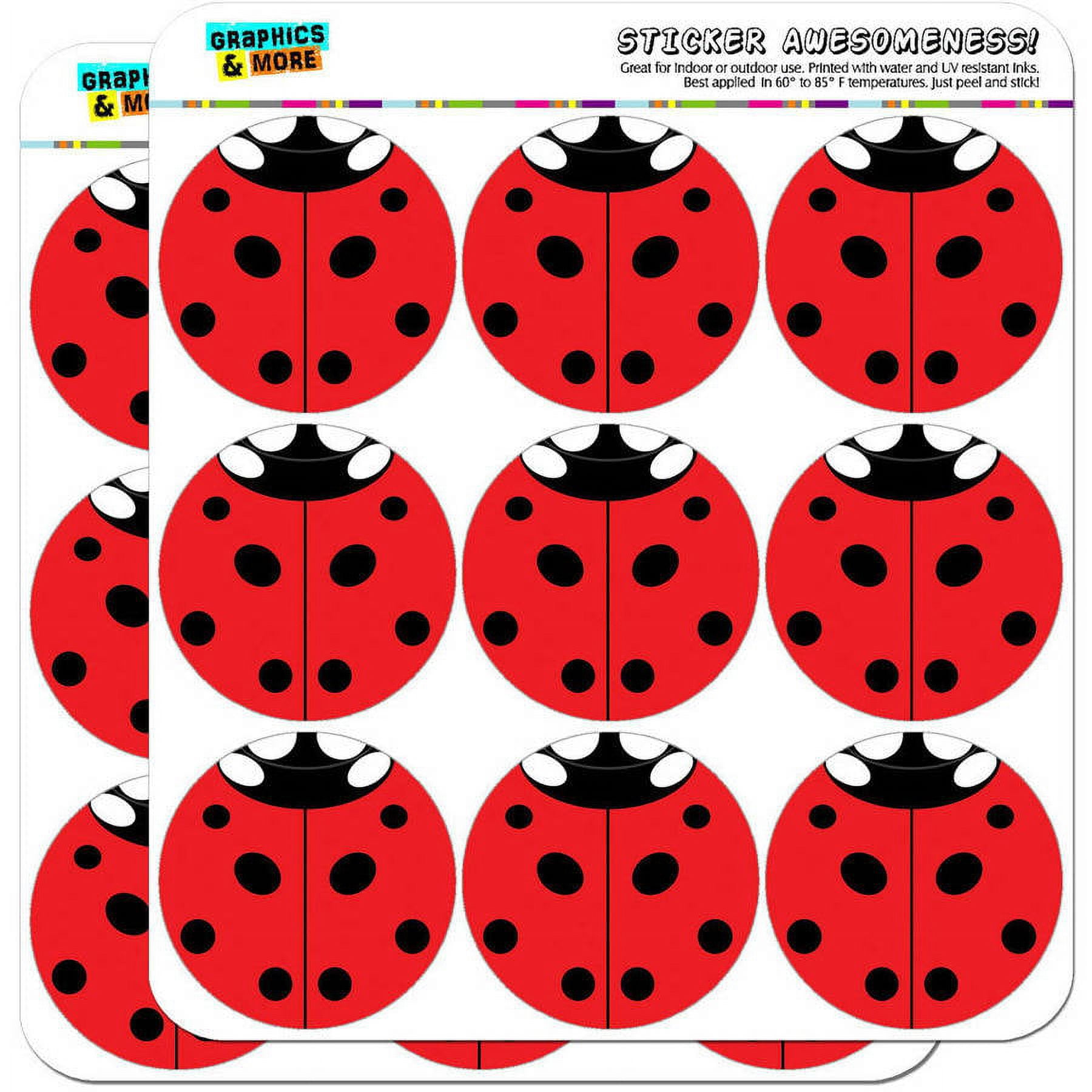 100pcs Ladybug Stickers Easter Scrapbooking Buttons WB145 - AliExpress