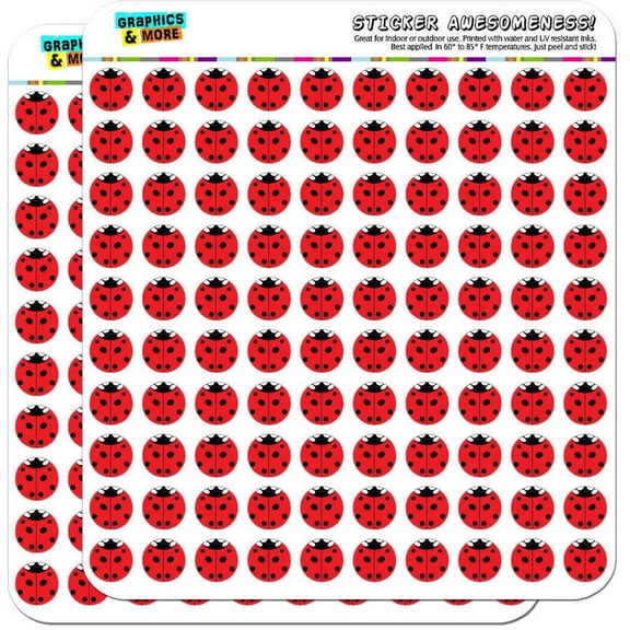 Lady Bug Ladybug Insect 200 1/2" (0.5") Planner Calendar Scrapbooking Crafting Stickers