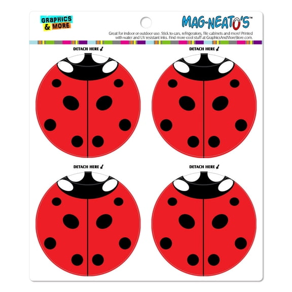 Lady Bug Ladybug Insect MAG-NEATO'S(TM) Car/Refrigerator Magnet Set